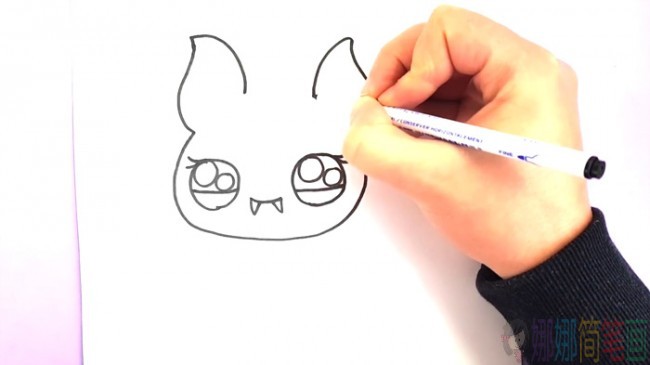 可爱的蝙蝠简笔画-4