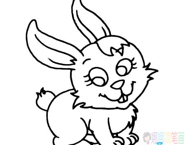 小白兔儿童简笔画组图-3
