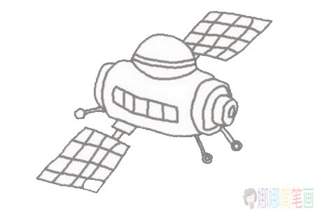 北斗卫星简笔画图片-4