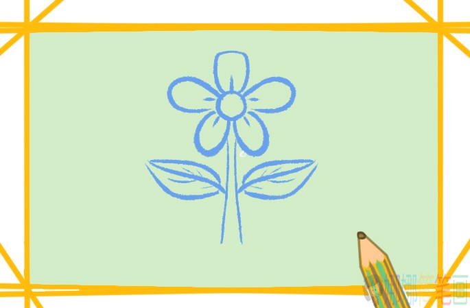 简单好看的小花朵儿童画-4