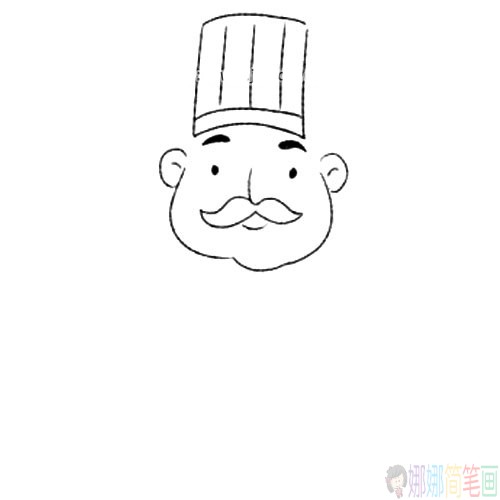 厨师简笔画法,厨师儿童简笔画图片-3
