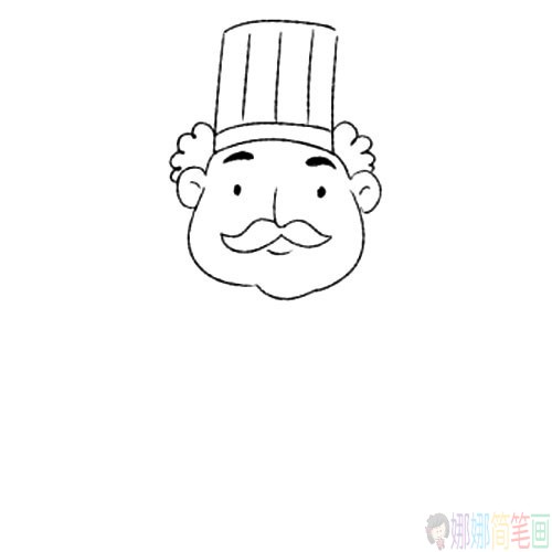 厨师简笔画法,厨师儿童简笔画图片-4