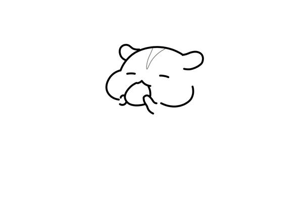 睡觉的老鼠简笔画-1