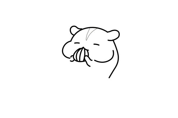 睡觉的老鼠简笔画-2