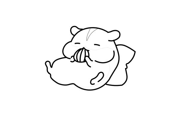 睡觉的老鼠简笔画-4