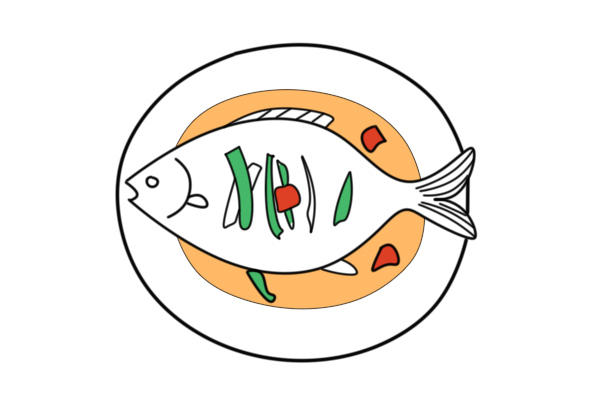 清蒸鱼简笔画-8