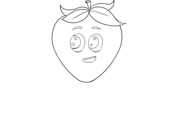 草莓简笔画-2