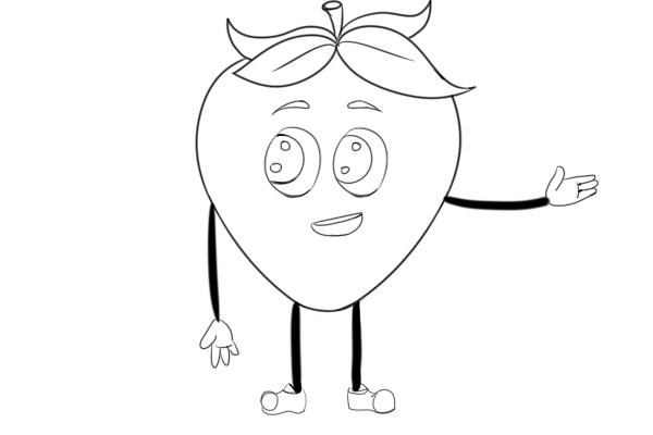 草莓简笔画-3