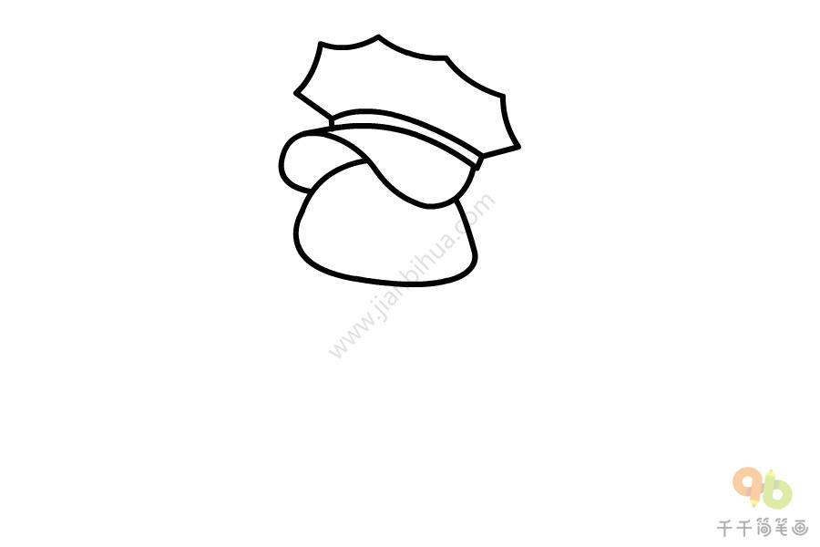警车儿童简笔画-1