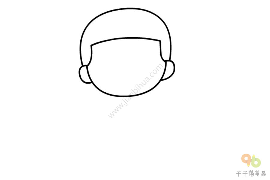 酷酷篮球少年简笔画-1