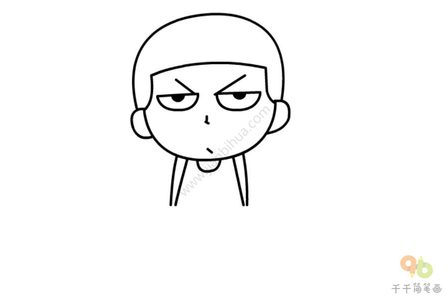 酷酷篮球少年简笔画-2