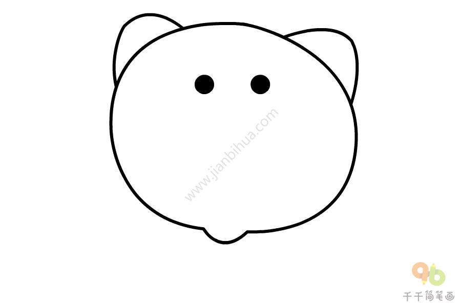 猪猪简笔画-1