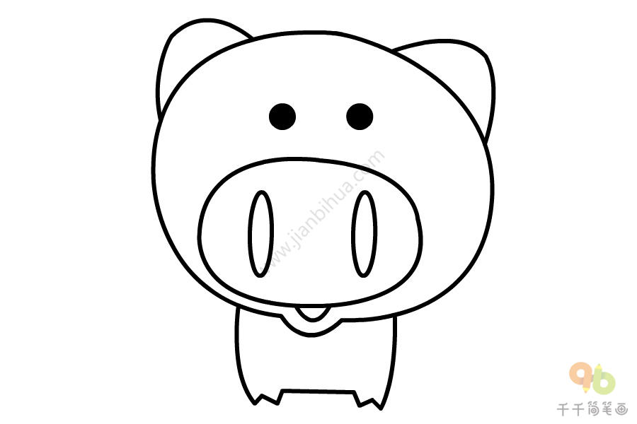猪猪简笔画-3
