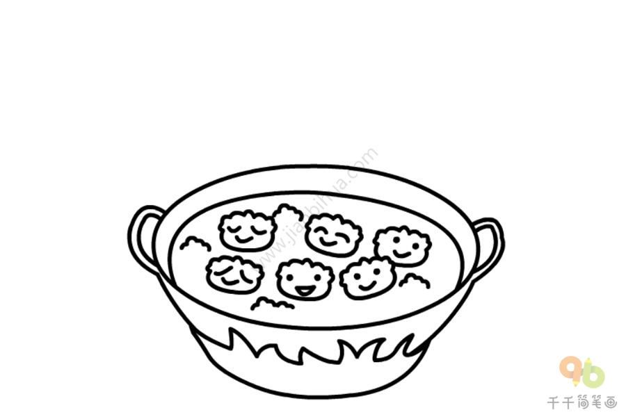 饺子简笔画-5