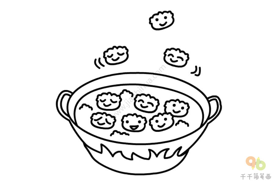 饺子简笔画-6