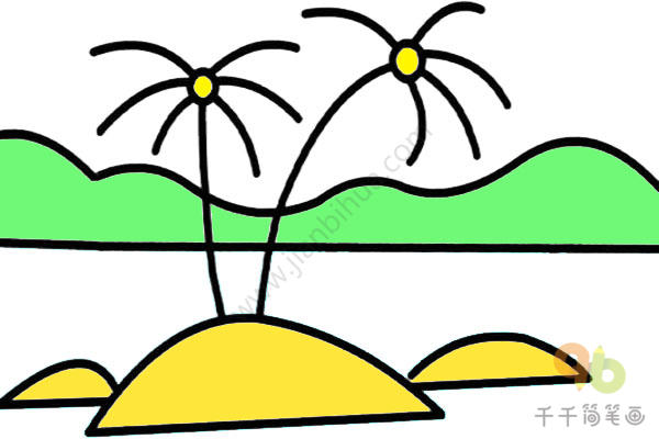 海岛简笔画-6