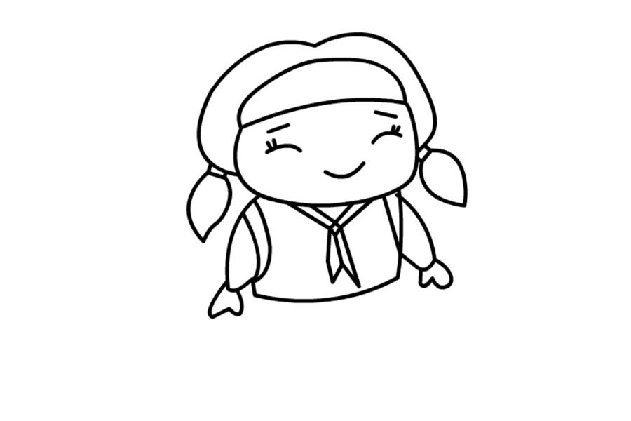 小学女生简笔画-3