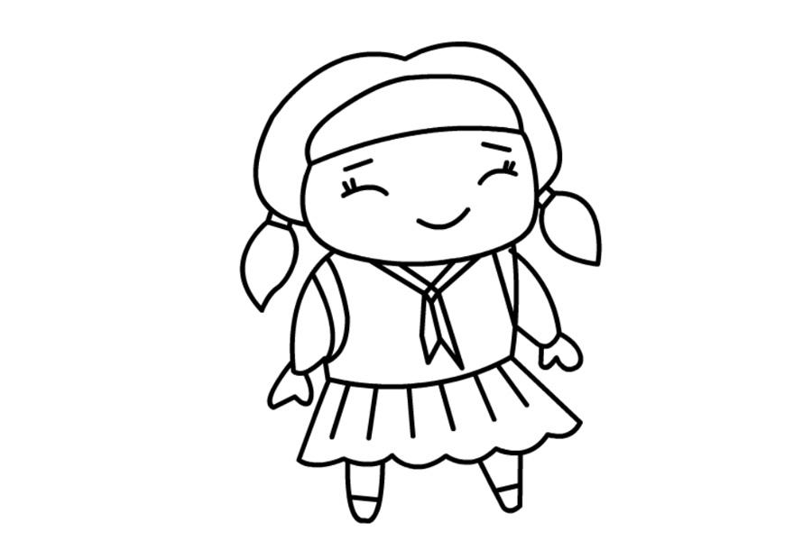 小学女生简笔画-4