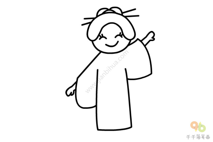 民族人物简笔画-3