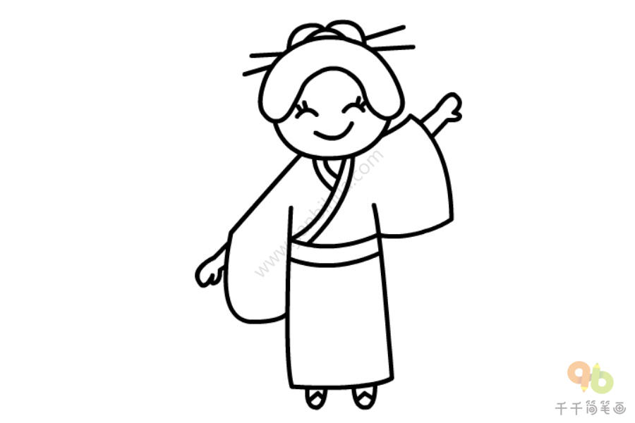 民族人物简笔画-4