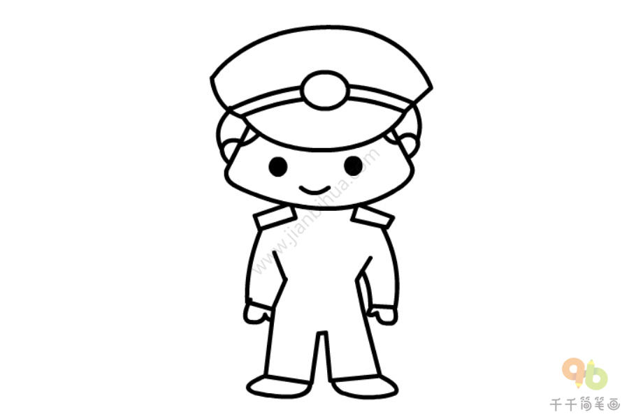 保安叔叔简笔画-3