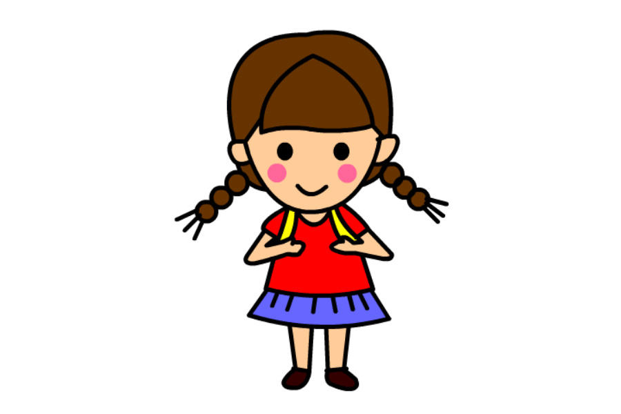 幼儿园里的小女孩简笔画-5