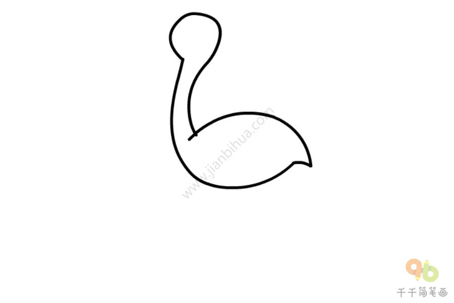 火烈鸟简笔画_简单易学-2