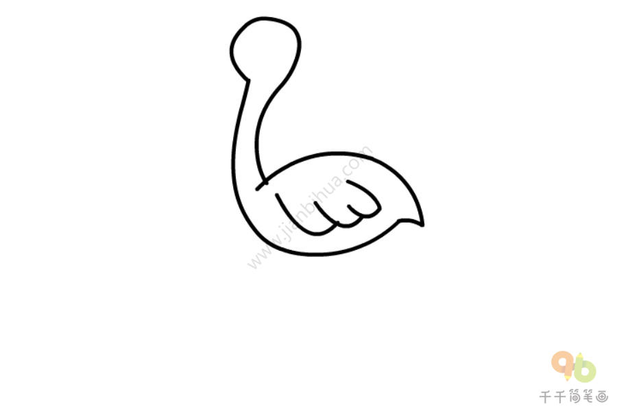 火烈鸟简笔画_简单易学-3