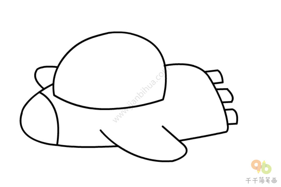 宇宙飞船简笔画-3