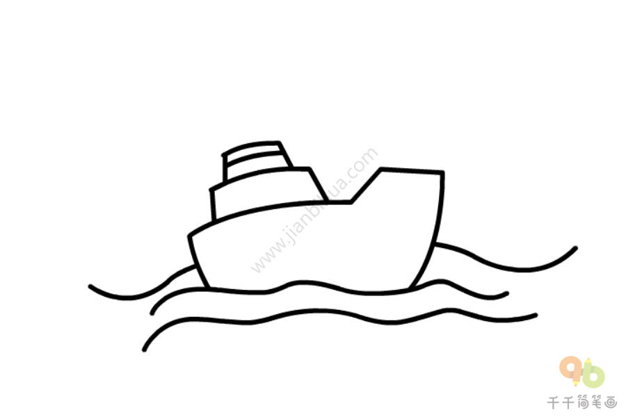 轮船简笔画-2