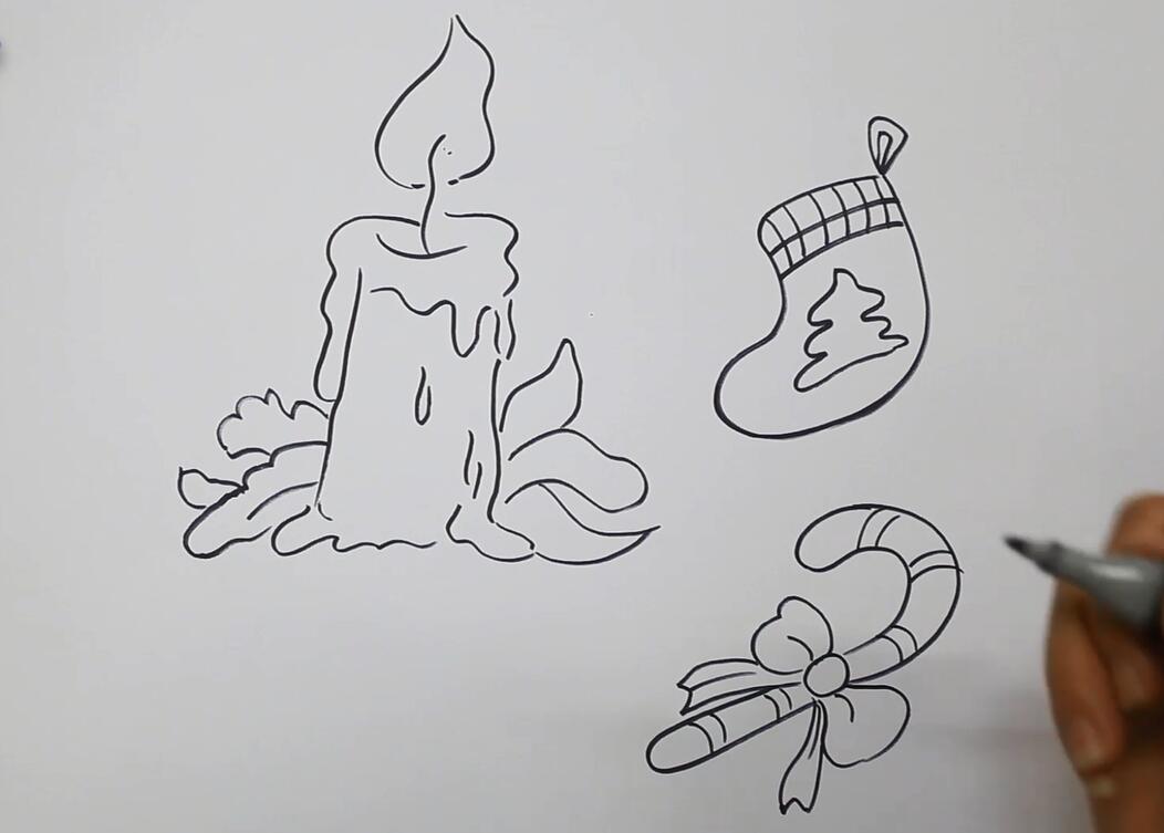 圣诞礼物简笔画-3