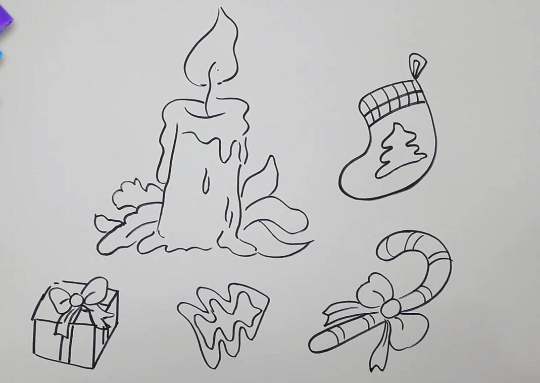 圣诞礼物简笔画-4