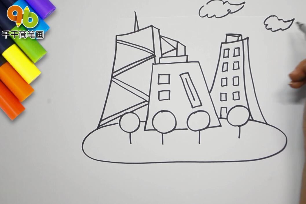 城市建筑简笔画-1