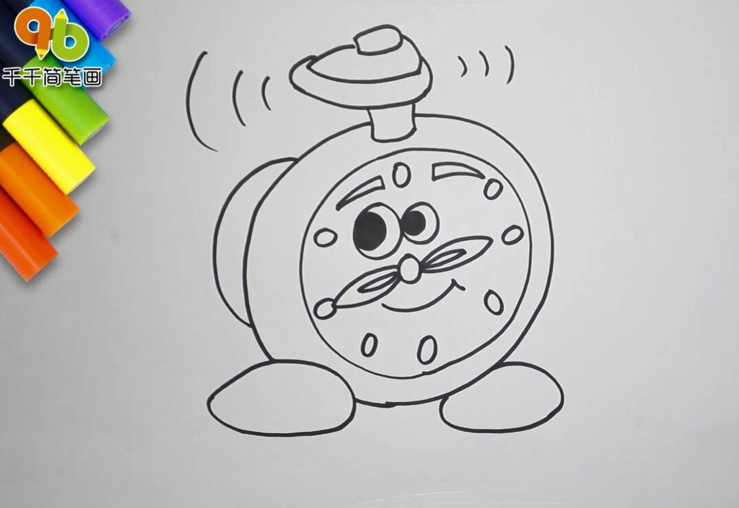 早起的闹钟简笔画-1