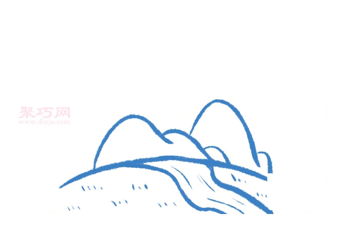 山水风景画法步骤_一起来学山水风景简笔画-4