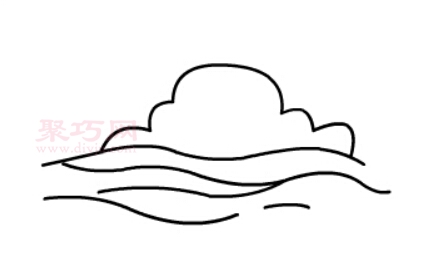 怎么画海岸简单又漂亮_来看海岸简笔画画法-4