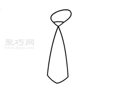 领带怎么画好看又简单_来学领带简笔画画法-1