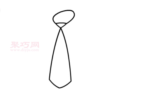 领带怎么画好看又简单_来学领带简笔画画法-4
