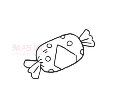 糖果怎么画最简单_来看糖果简笔画画法-4