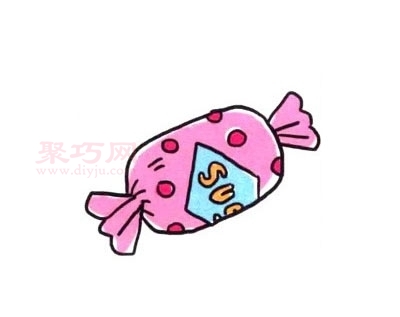 糖果怎么画最简单_来看糖果简笔画画法-5