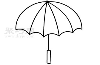 如何画雨伞最简单_来看雨伞简笔画画法-1