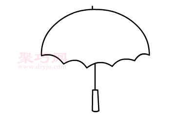 如何画雨伞最简单_来看雨伞简笔画画法-3