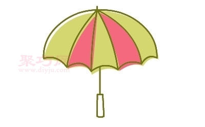 如何画雨伞最简单_来看雨伞简笔画画法-5