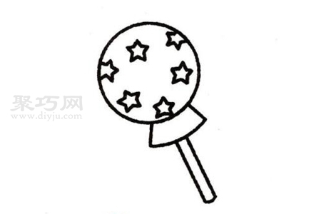 6步画棒棒糖画法_来学棒棒糖简笔画-1