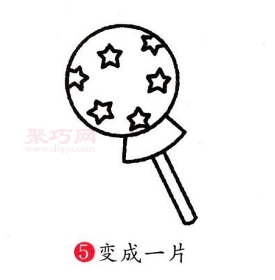 6步画棒棒糖画法_来学棒棒糖简笔画-6