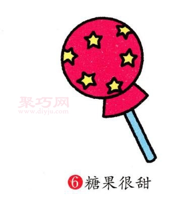 6步画棒棒糖画法_来学棒棒糖简笔画-7