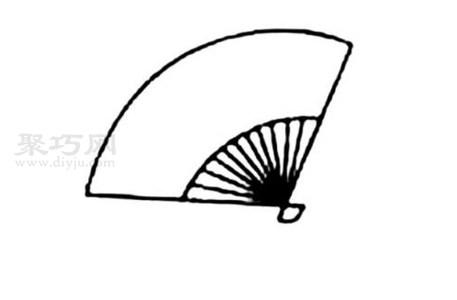 怎么画扇子_来看扇子简笔画画法-1