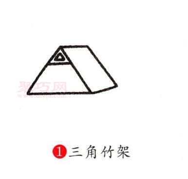幼儿画竹楼如何画_竹楼简笔画画法-2