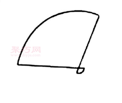 怎么画扇子_来看扇子简笔画画法-3