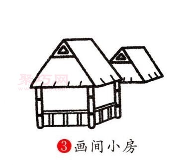 幼儿画竹楼如何画_竹楼简笔画画法-4